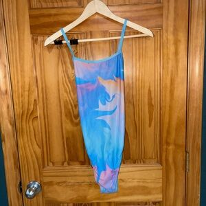 Jolyn Clothing Blue & Pink One-Piece Swimsuit